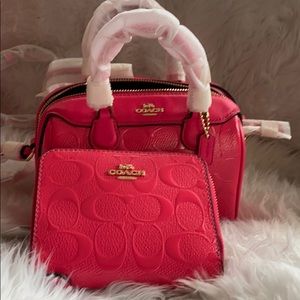 Bright pink Coach mini